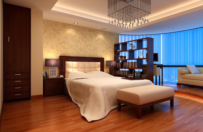 Simplism Stylish Bedroom 3DS Max Model Download Free 3DMAX Material Library